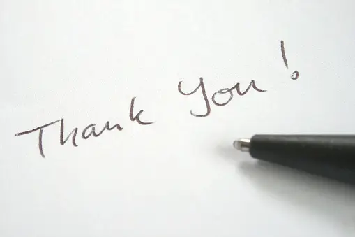 Thank you note